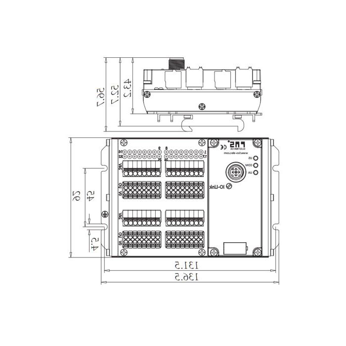 IP20、IO-Link Hub、PNP、32DI、Class B、Terminal module、009C33