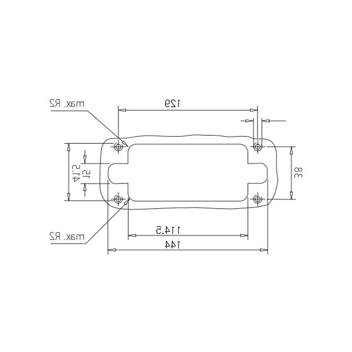  Inch-size rectangular Multi-connector H24B-M6-F